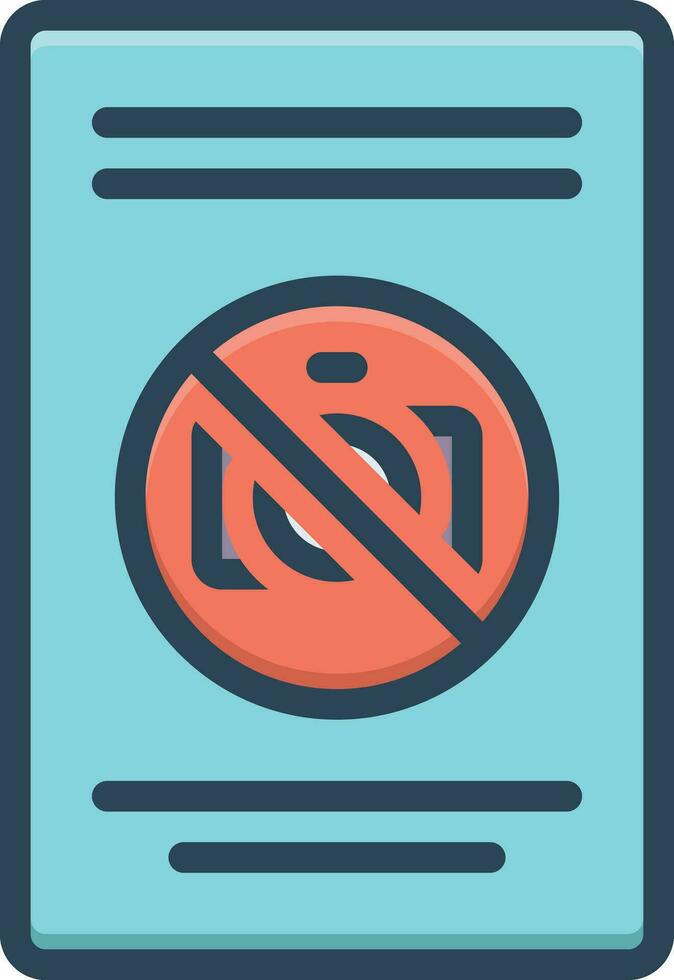 Color icon for notice vector