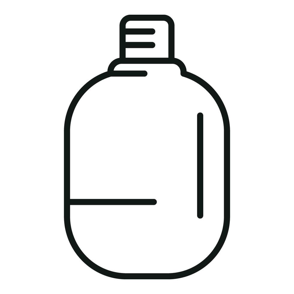 Water metal flask icon outline vector. Nature outdoor campsite vector