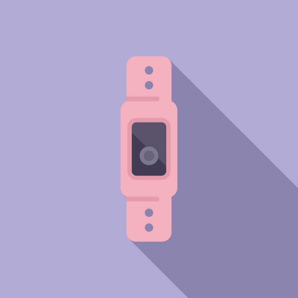 Counter fitness band icon flat vector. Tech workout vector