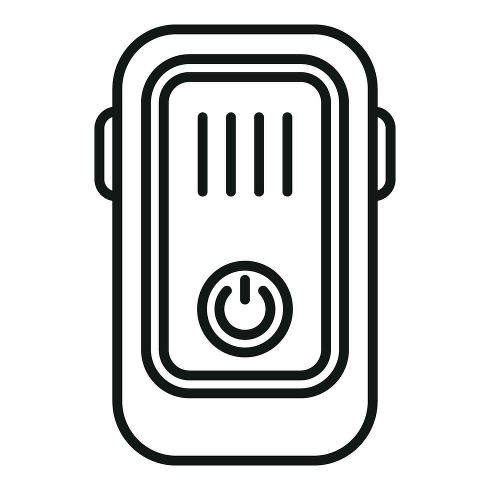 Power on tracker icon outline vector. Smart counter vector