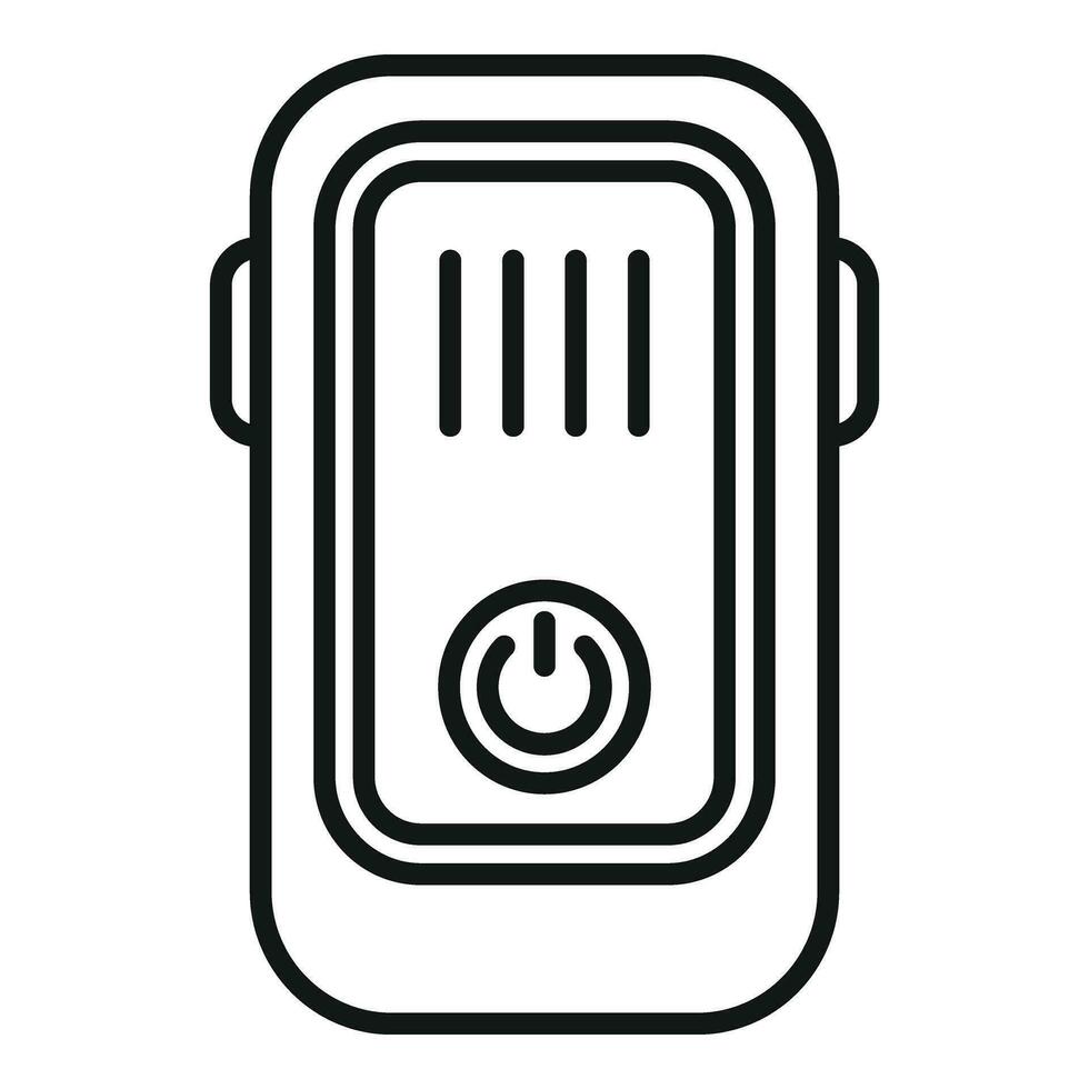 Power on tracker icon outline vector. Smart counter vector