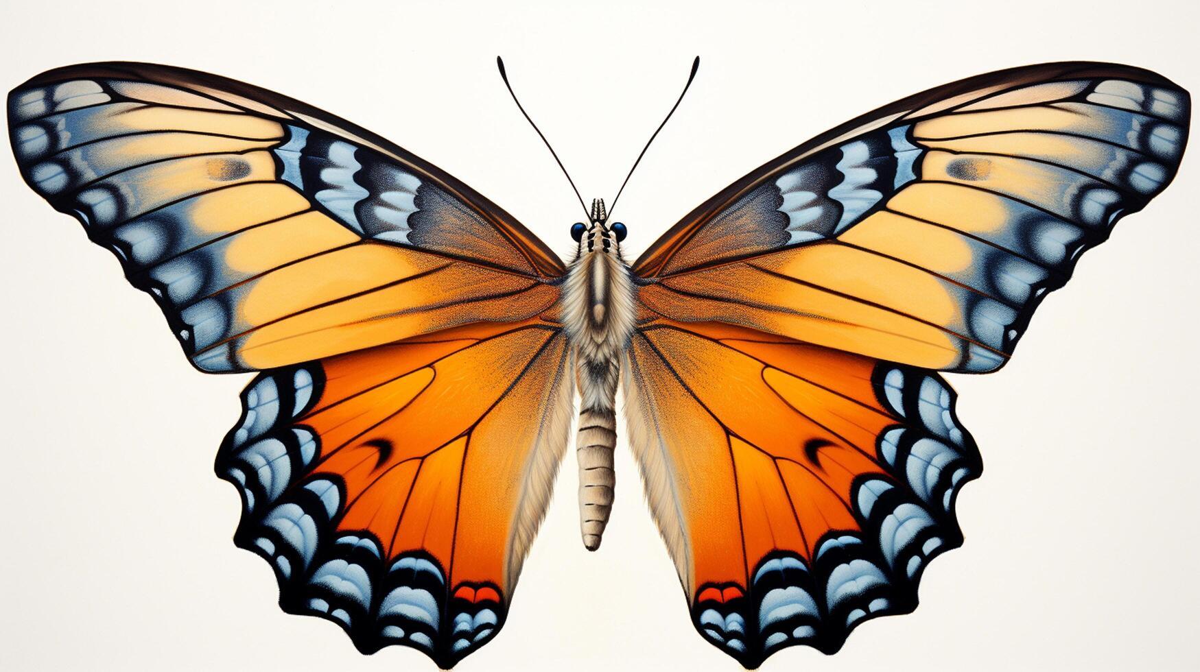 ai generado hiper realista ilustraciones de mariposa foto