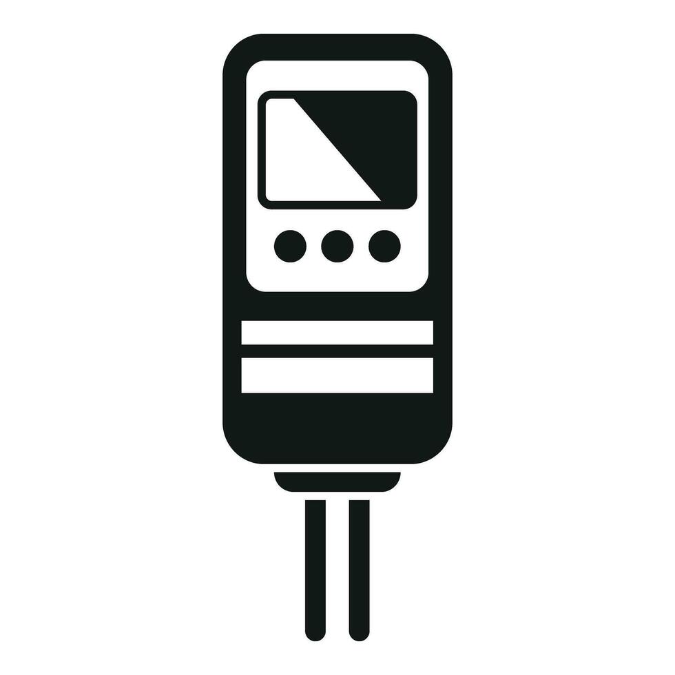 Ph meter icon simple vector. Acidic screen neutral vector