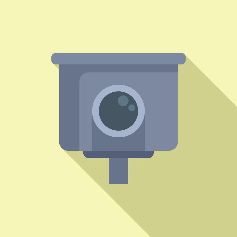 Cam stand control icon flat vector. Speed traffic cam vector