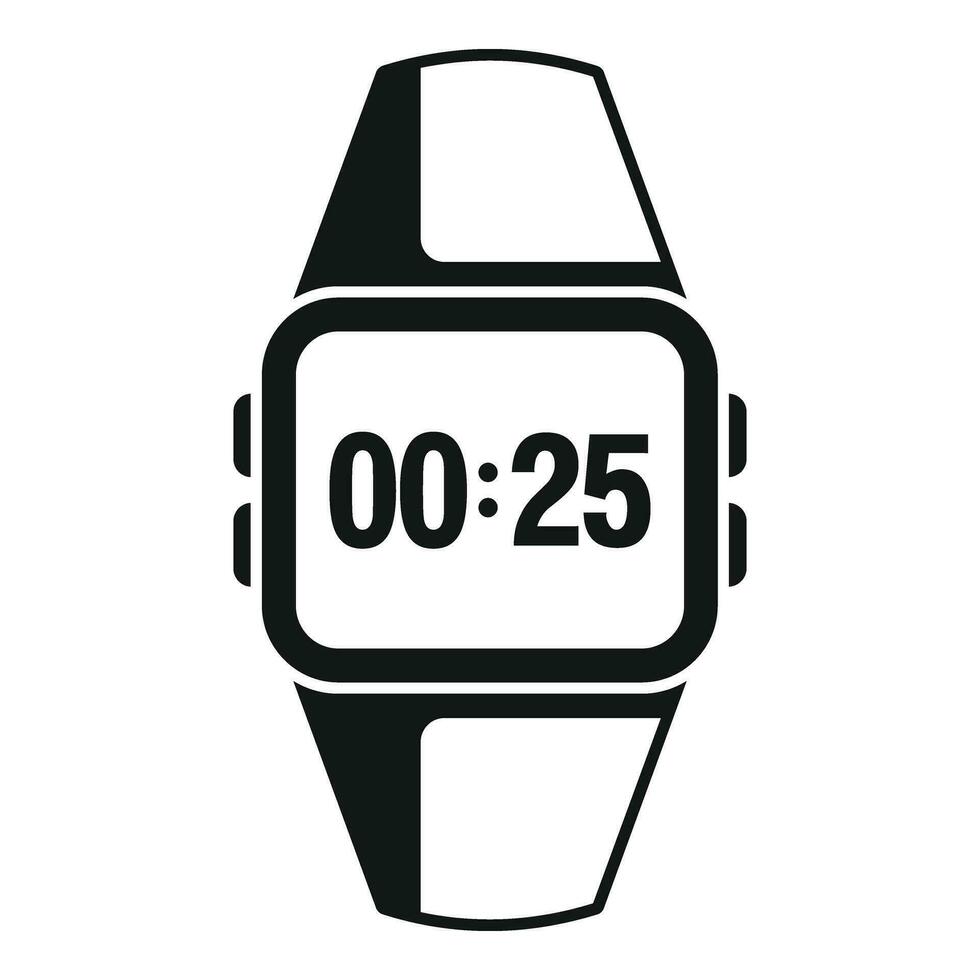Data clock smartwatch icon simple vector. Network band app vector