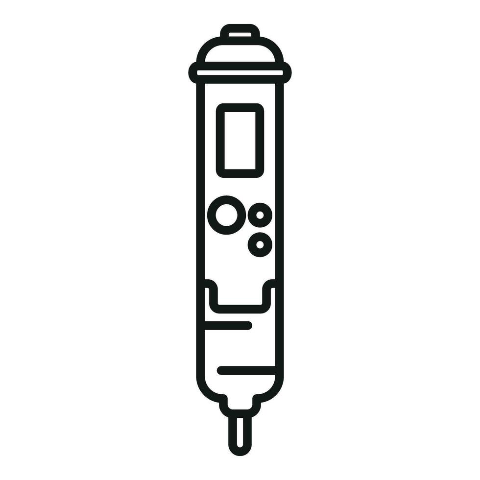 Solution chemical ph meter icon outline vector. Medical experiment vector