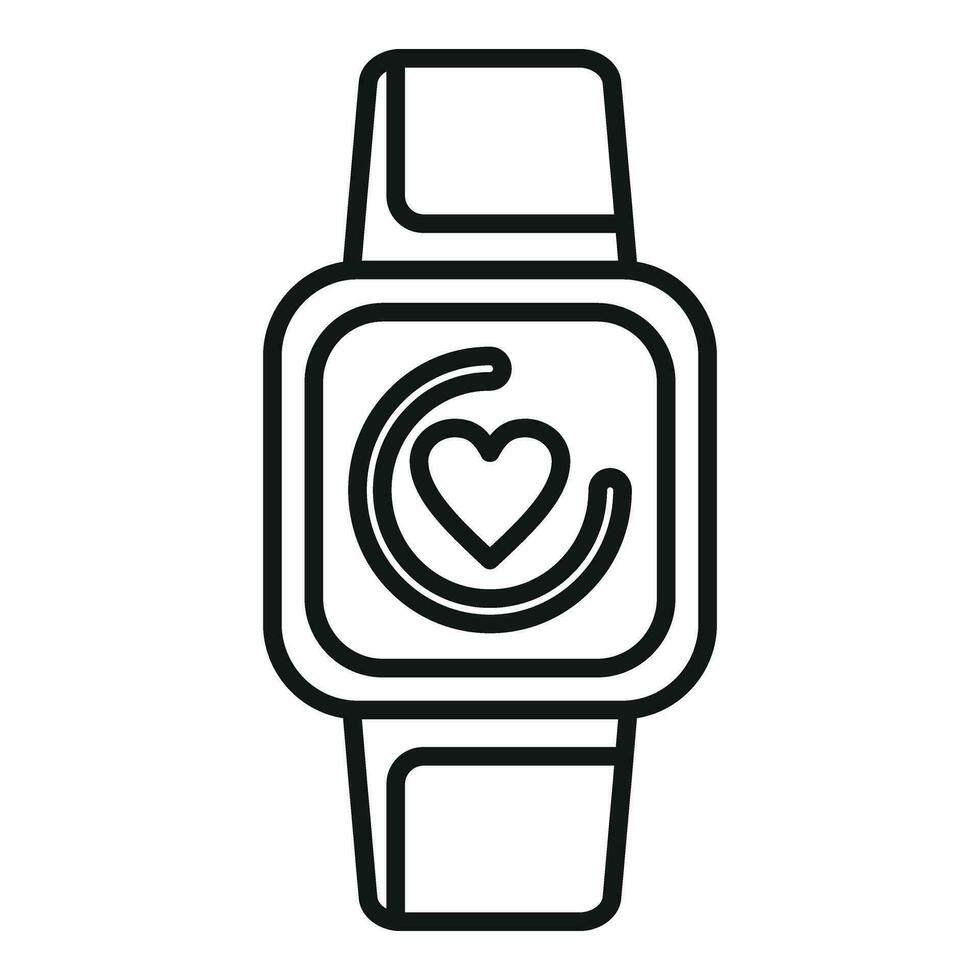 Data sport smartwatch icon outline vector. Healthcare equipment vector