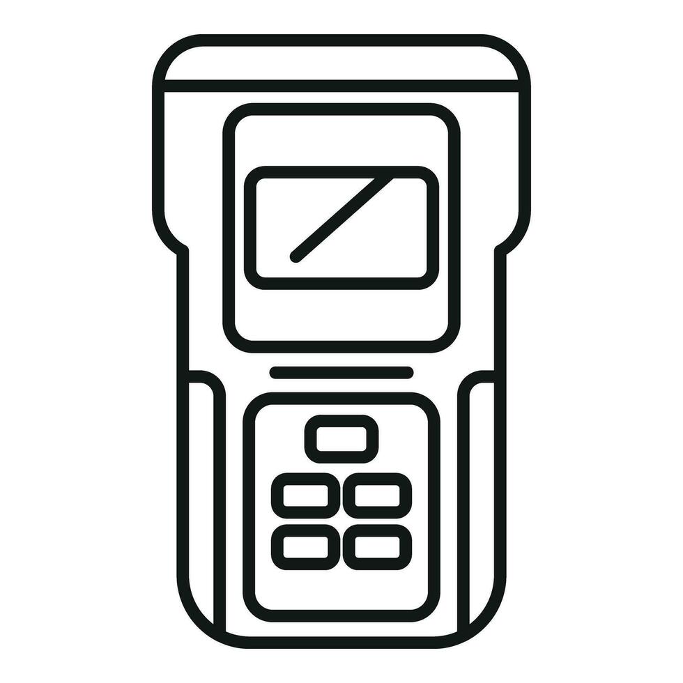 Laser meter instrument icon outline vector. Scanner tool vector