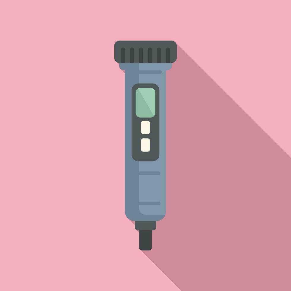 Screen ph meter icon flat vector. Sensor device soil vector