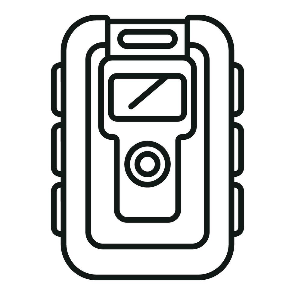 Laser meter level icon outline vector. Screen tool vector