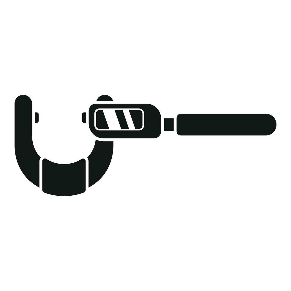 Digital micrometer gauge icon simple vector. Vernier scale object vector