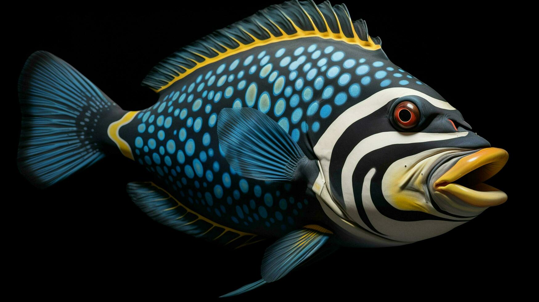 AI generated hyper realistic illustrations of Clown triggerfish photo