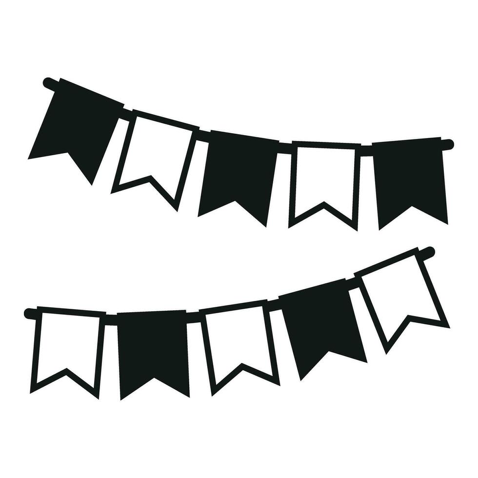 Event wired flags icon simple vector. Marriage planner vector