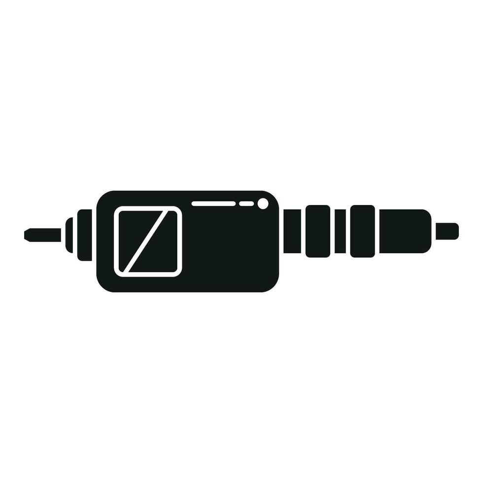 Construction digital micrometer icon simple vector. Scale precise vector