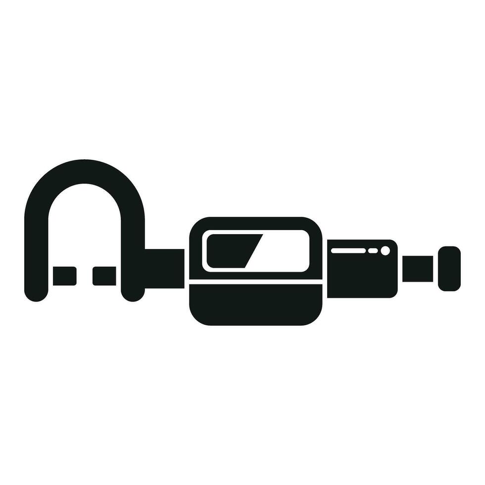 Scale accuracy micrometer icon simple vector. Digital device vector