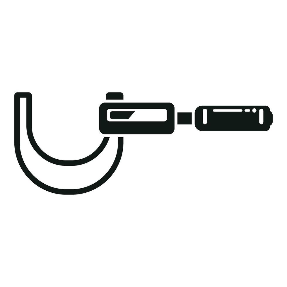Digital micrometer icon simple vector. Scale object vector