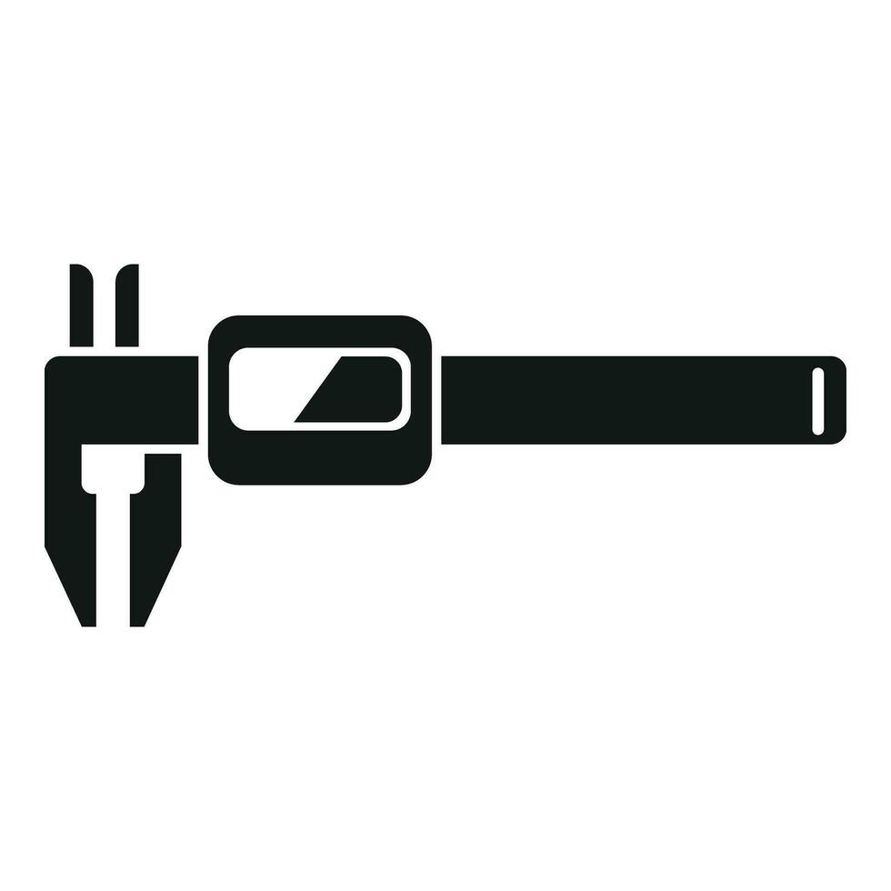 Classic digital micrometer icon simple vector. Scale meter object vector