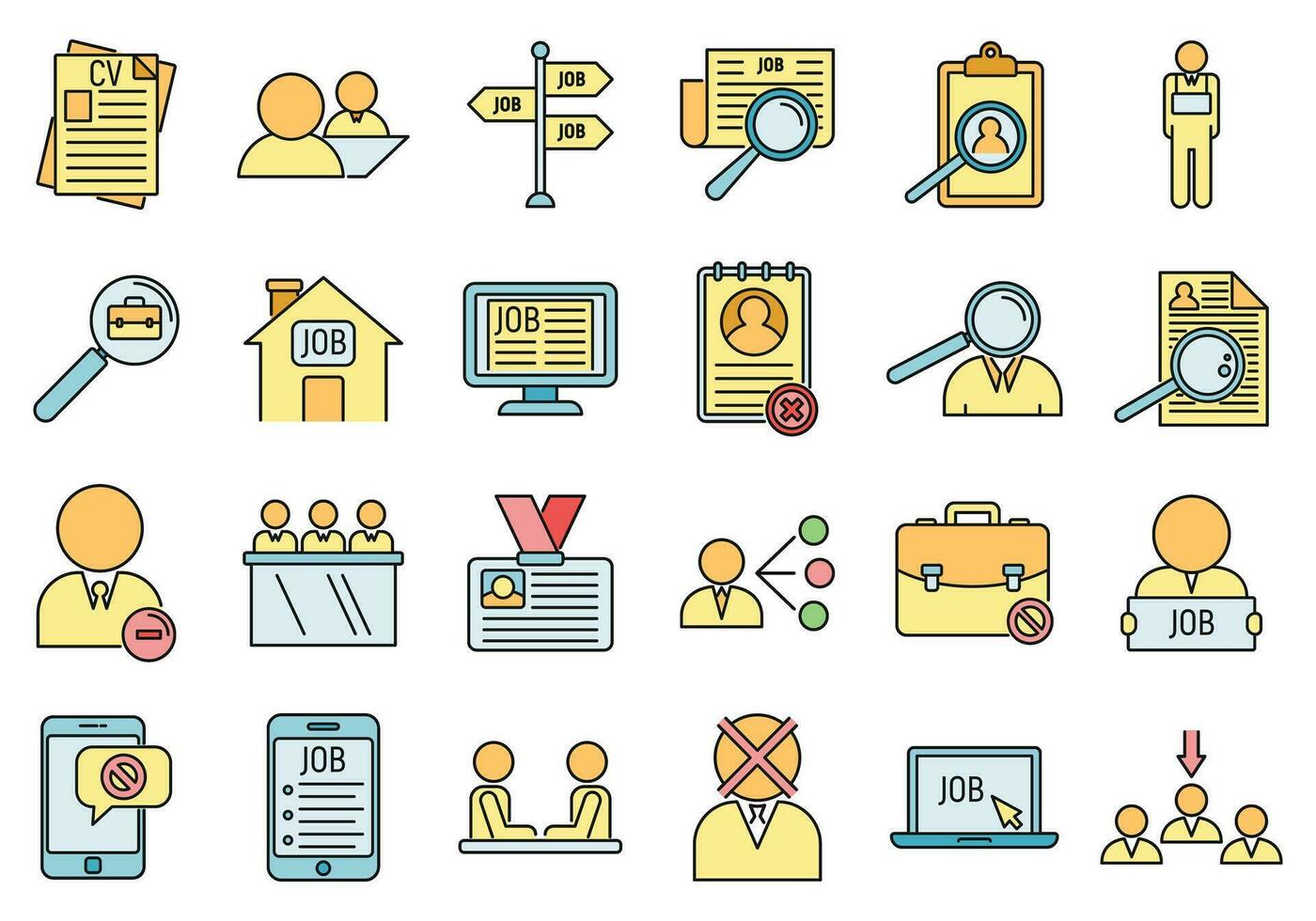 Unemployed office icon, outline style vector