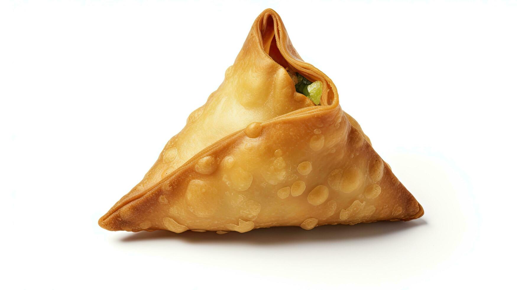 ai generado sabroso samosa aislado en blanco antecedentes. ai generado. foto