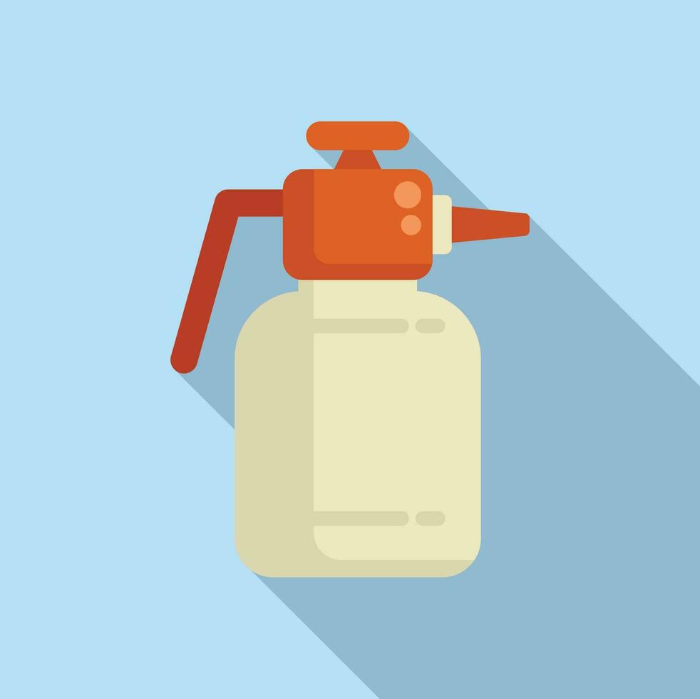 Outdoor spray bottle icon flat vector. Atomizer wash hand vector