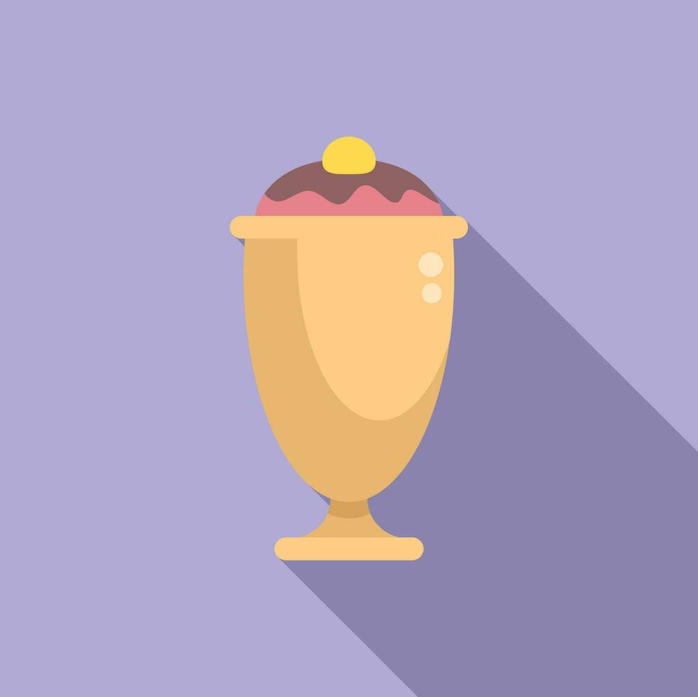 sorbete hielo crema icono plano vector. congelado grande postre vector