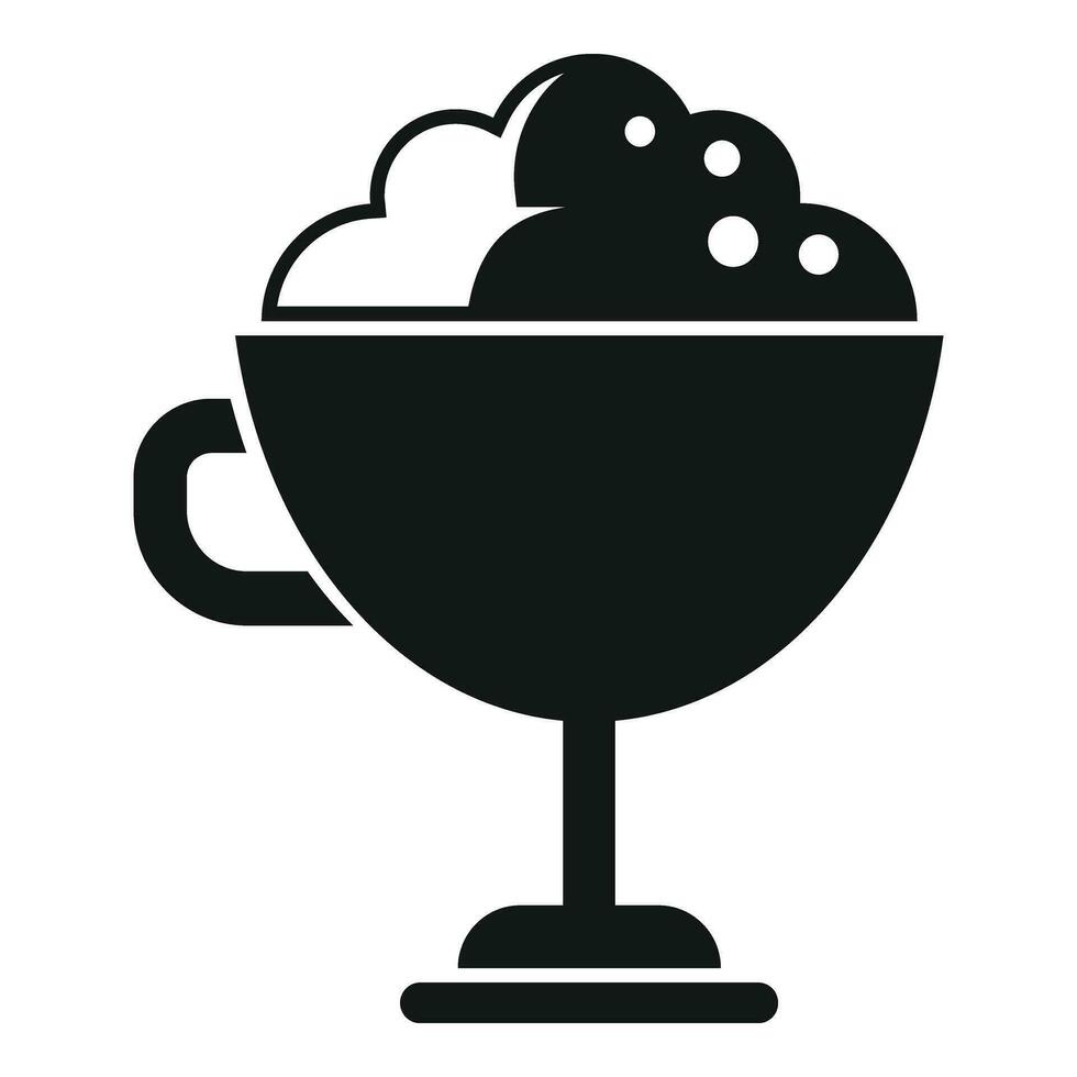 Cookies ice cream pot icon simple vector. Gelato frozen vector