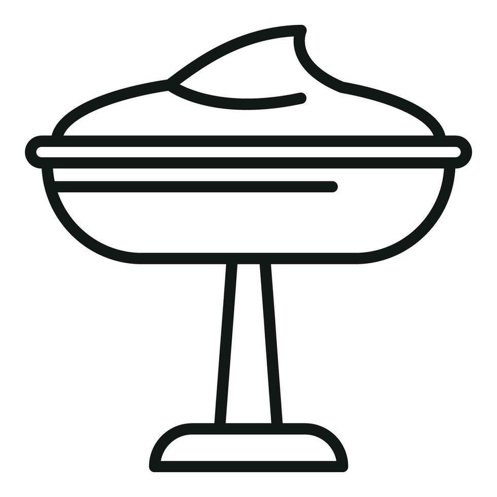 Ice cream icon outline vector. Summer fresh product vector