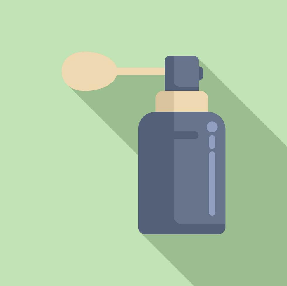 Mist spray bottle icon flat vector. Deodorant atomizer vector