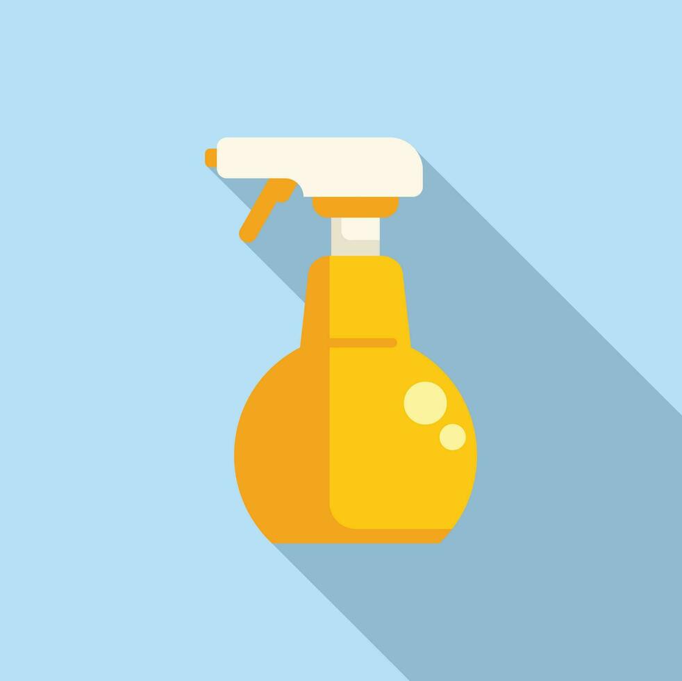 Reuse spray bottle icon flat vector. Hand wash atomizer vector