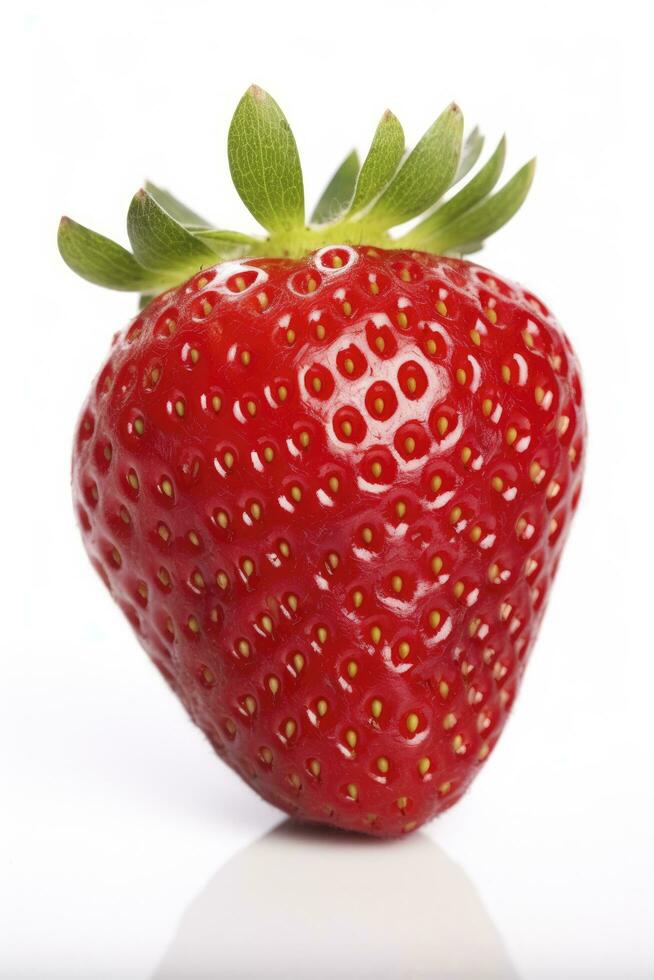 AI generated Strawberry isolated on white background. AI Generated. photo