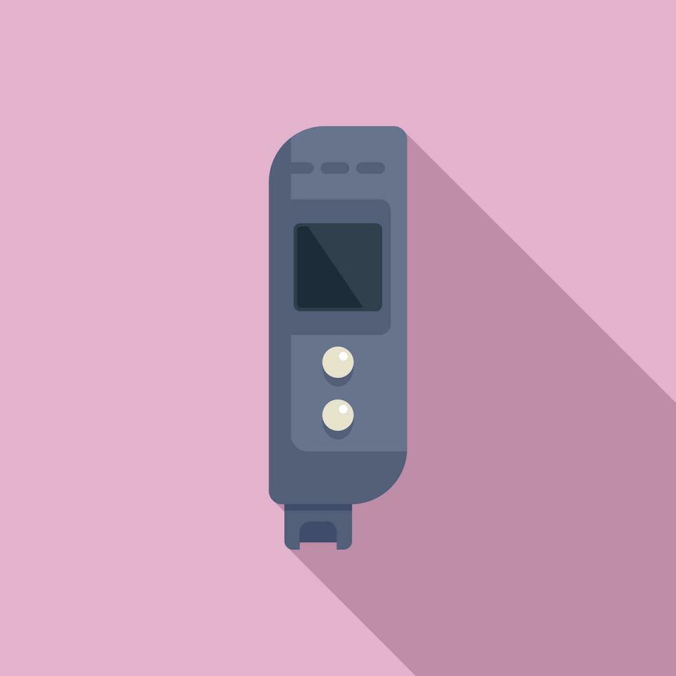 Chemical ph meter icon flat vector. Control level vector