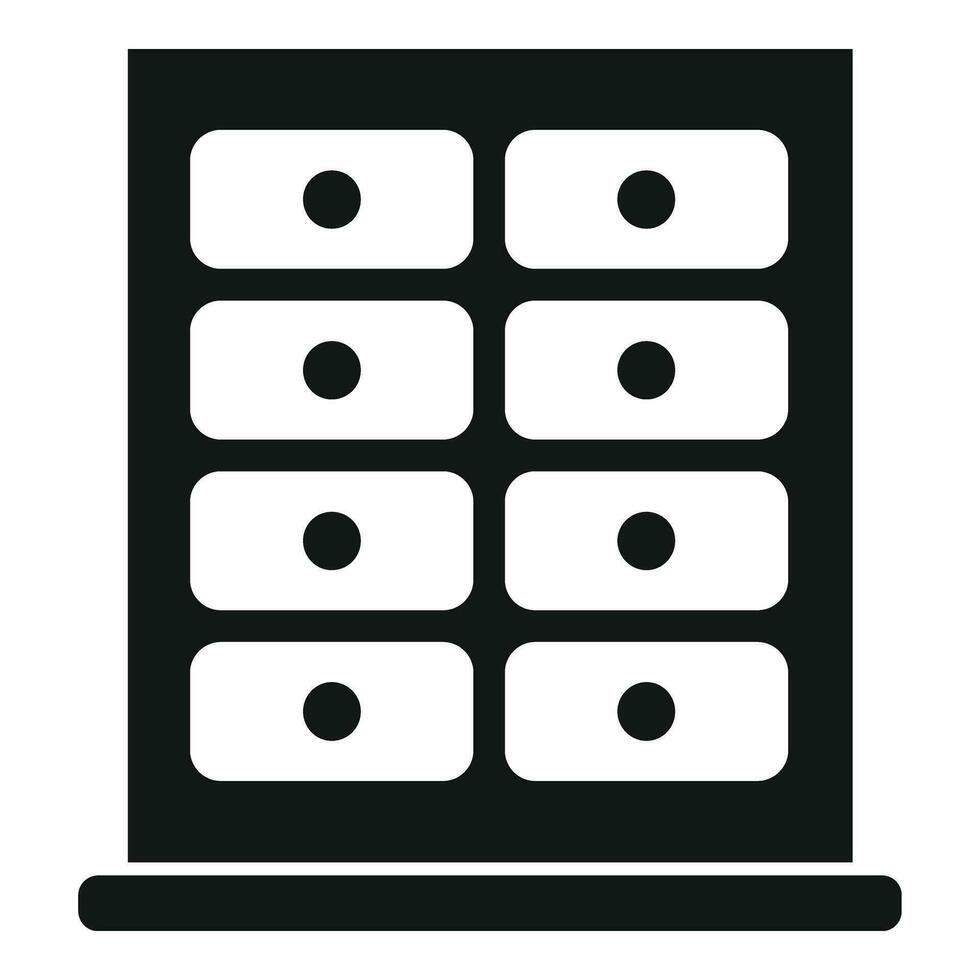 Budget drawer balance icon simple vector. Remote job vector