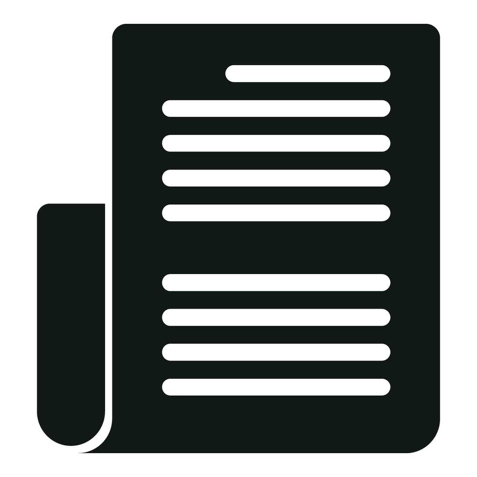 Record keeping paper icon simple vector. Billing check vector