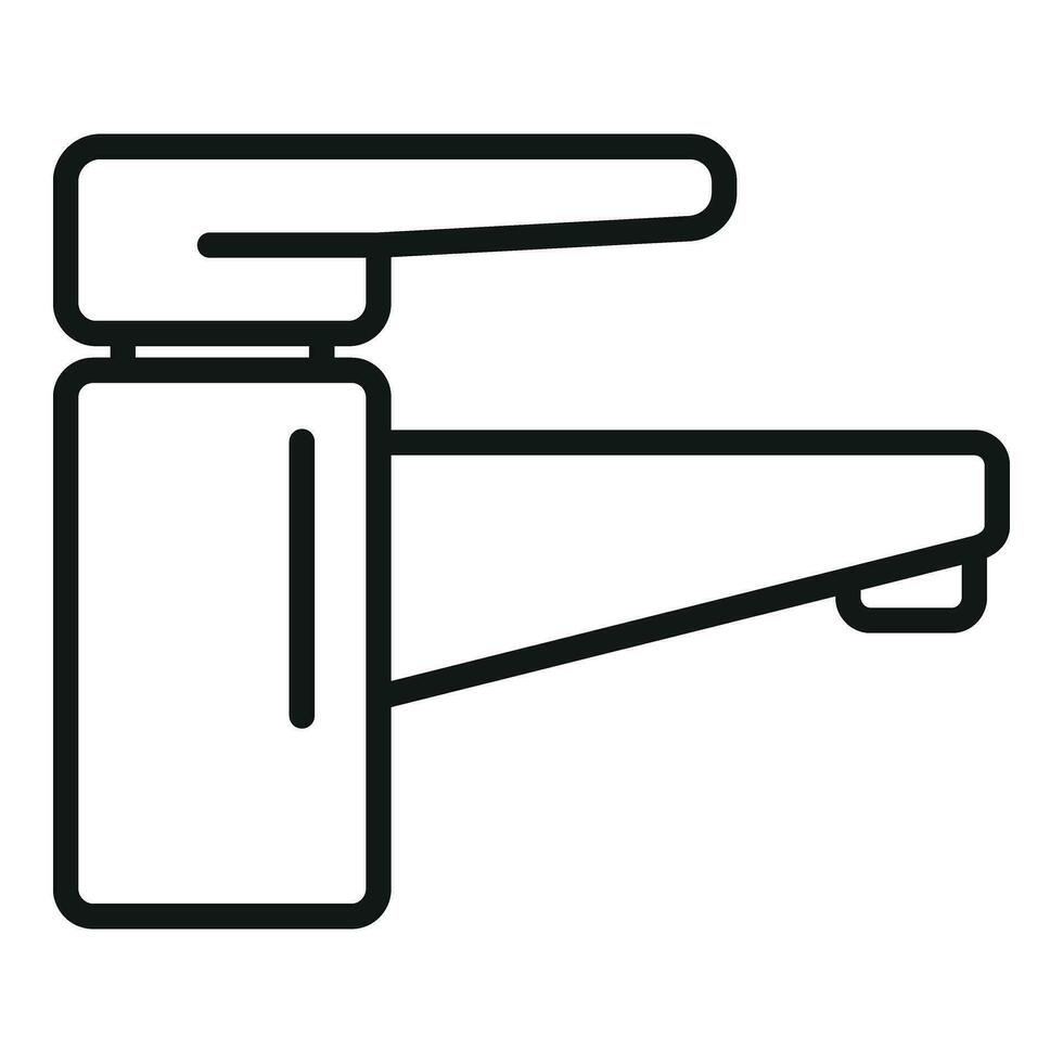 Hair wash water tap icon outline vector. Damage brush vector