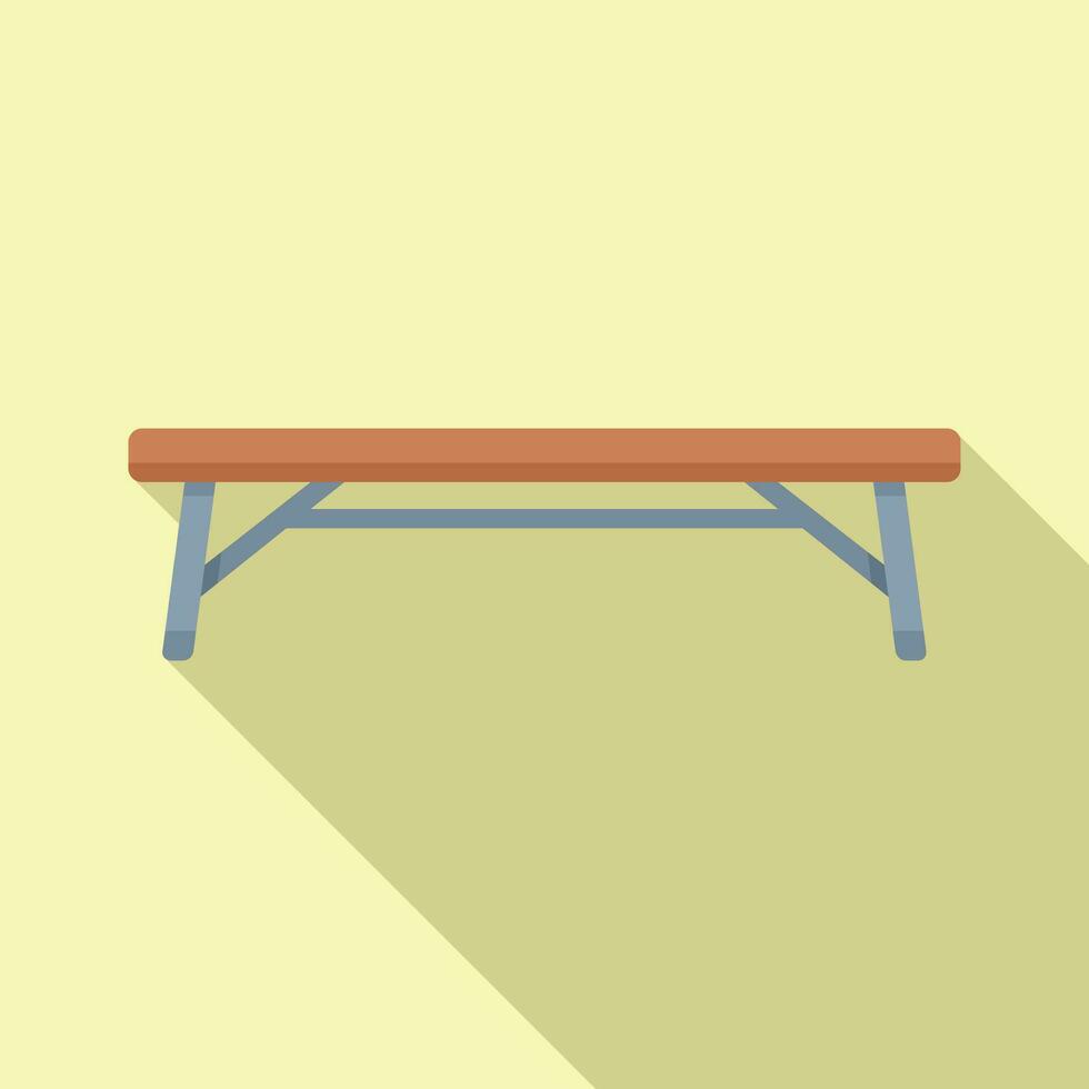 Desk outdoor icon flat vector. Top interior home vector