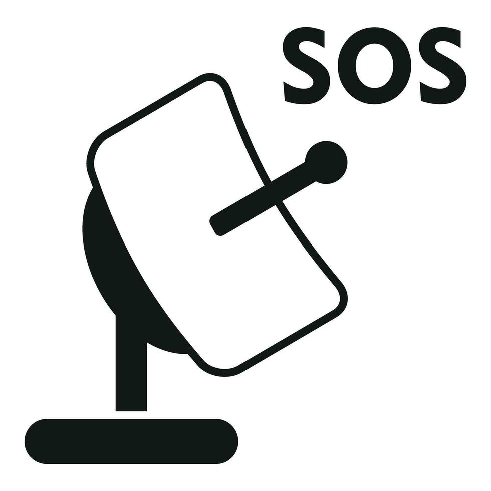 Sos antenna signal icon simple vector. Engine safety vector