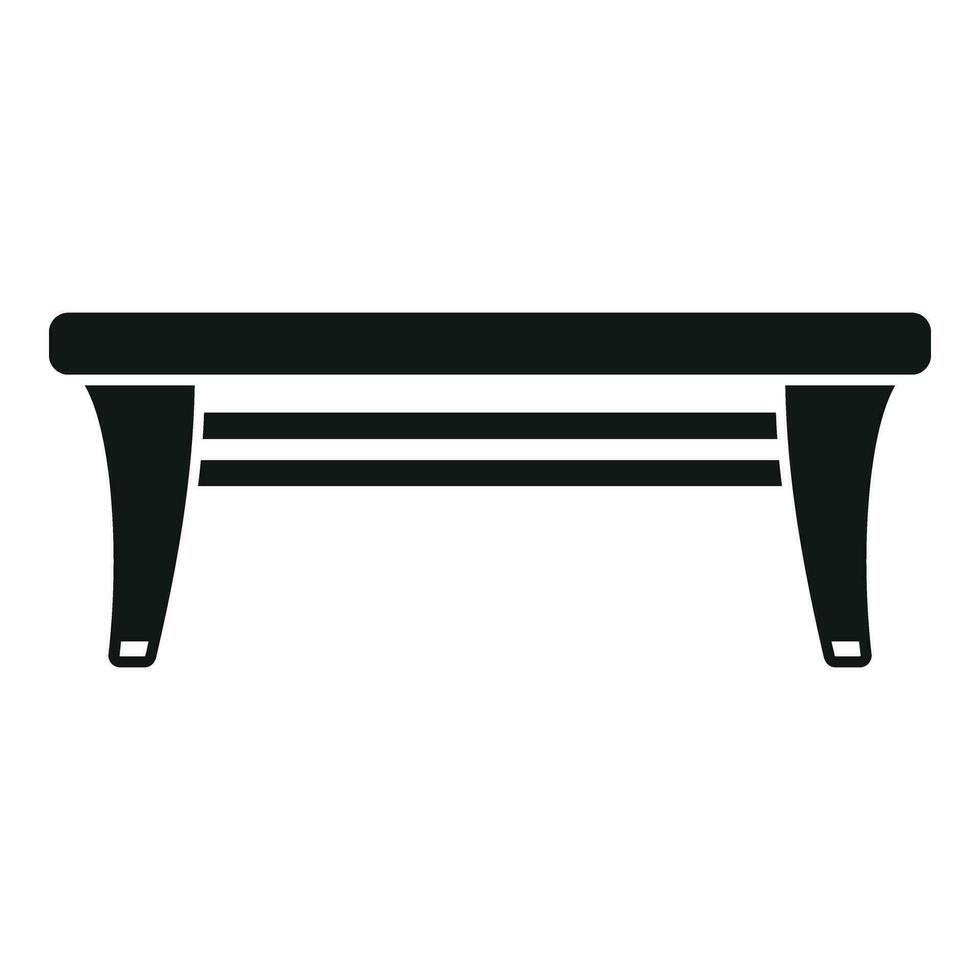 Veranda wood bench icon flat vector. Space garden vector