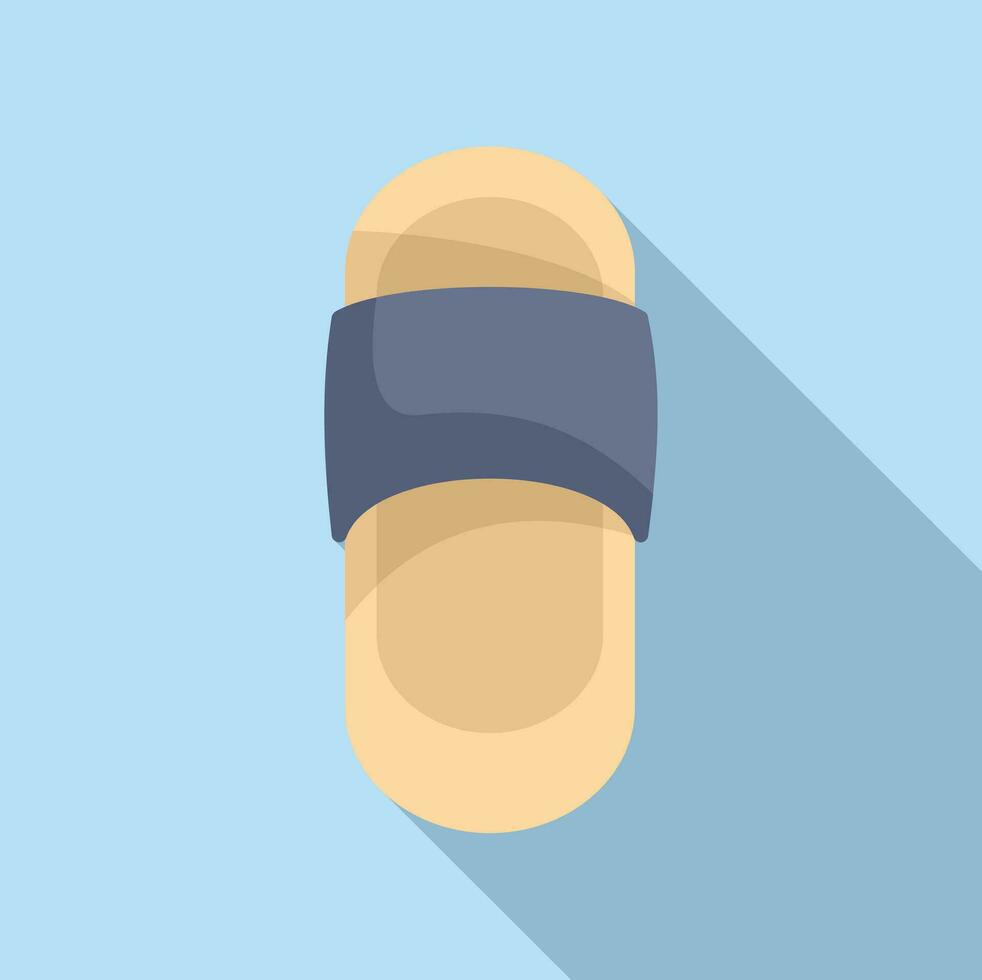 Foot home slippers icon flat vector. Adorable cozy vector