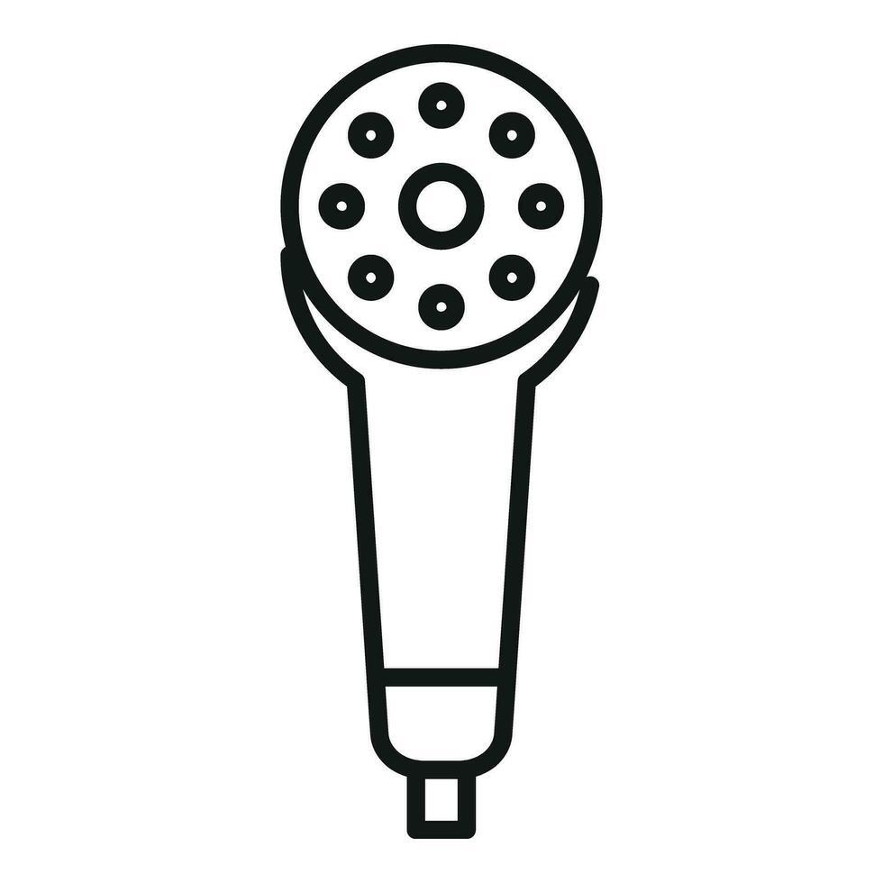 Tubing spray head icon outline vector. Shower head spa vector