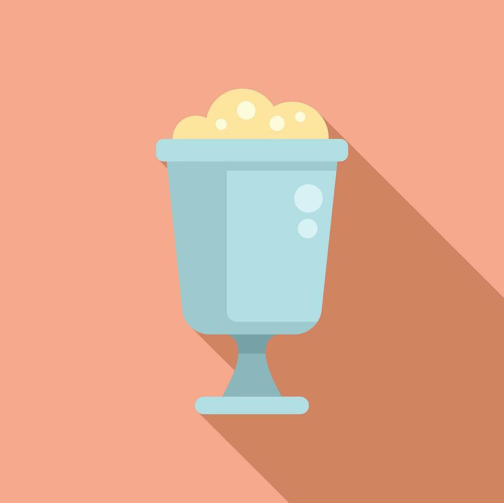 Fruit gelato icon flat vector. Summer ice cream vector