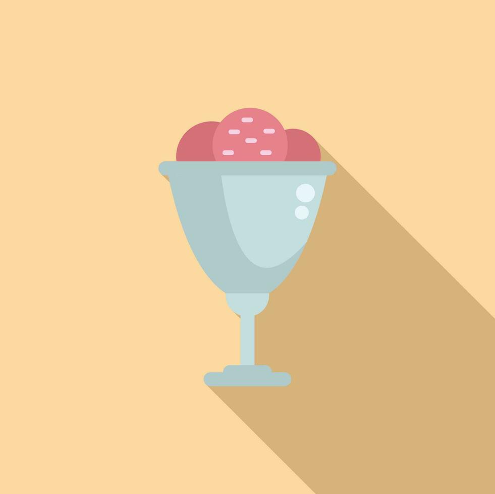 congelado Leche helado icono plano vector. hielo crema remolino vector