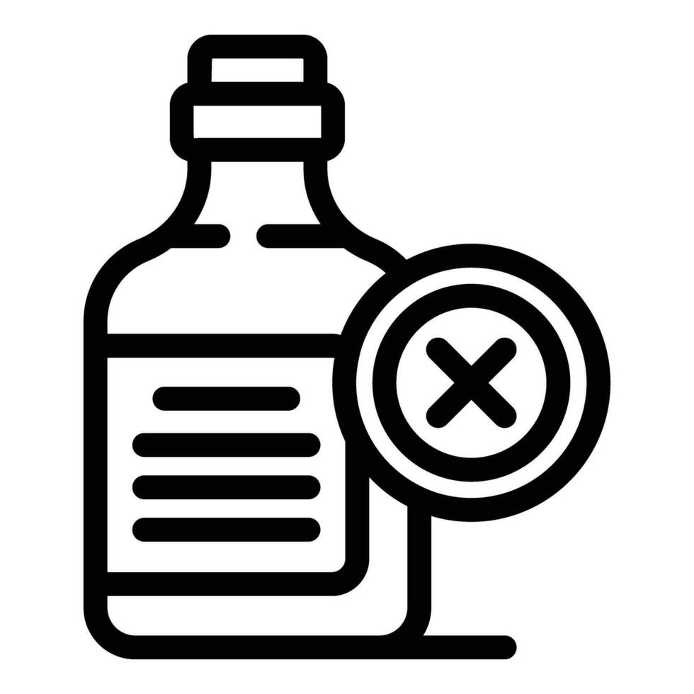 Airplane no liquid allowed icon outline vector. Baggage scanner security vector