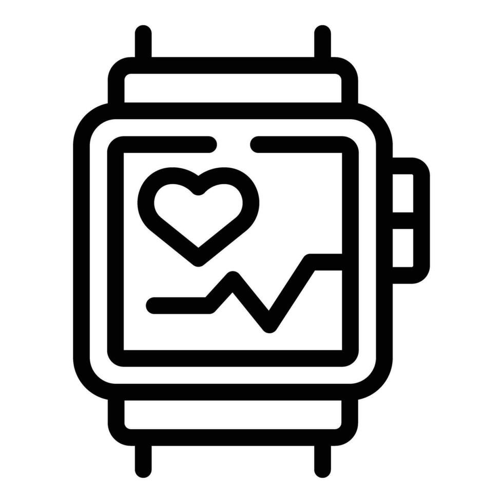 Health watch logger icon outline vector. Smart healthcare band vector