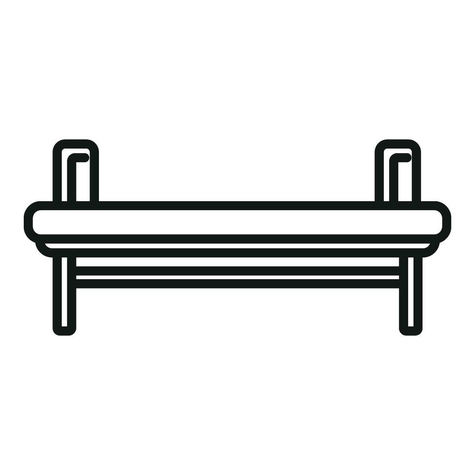 Soft outdoor furniture icon outline vector. Parasol wooden vector