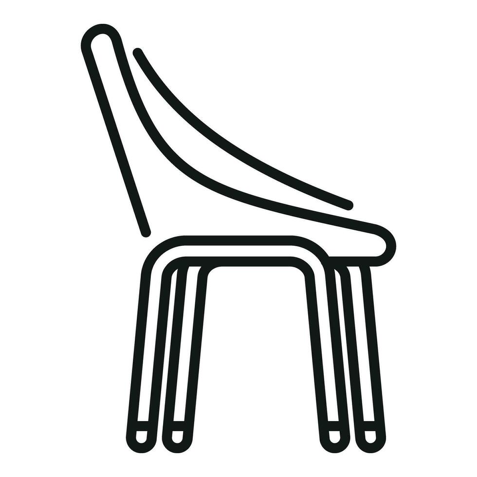 al aire libre silla mueble icono contorno vector. espacio jardín patio vector
