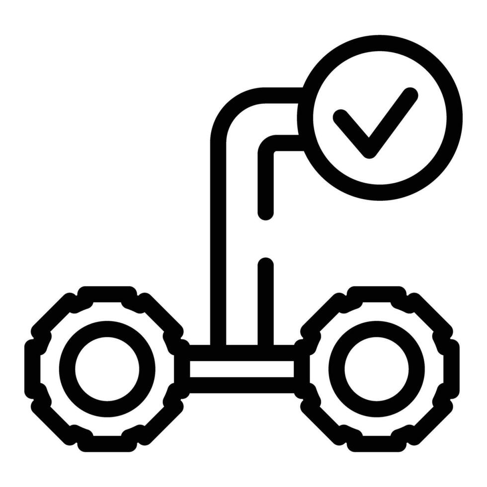 Quality assurance check icon outline vector. Beta version testing vector