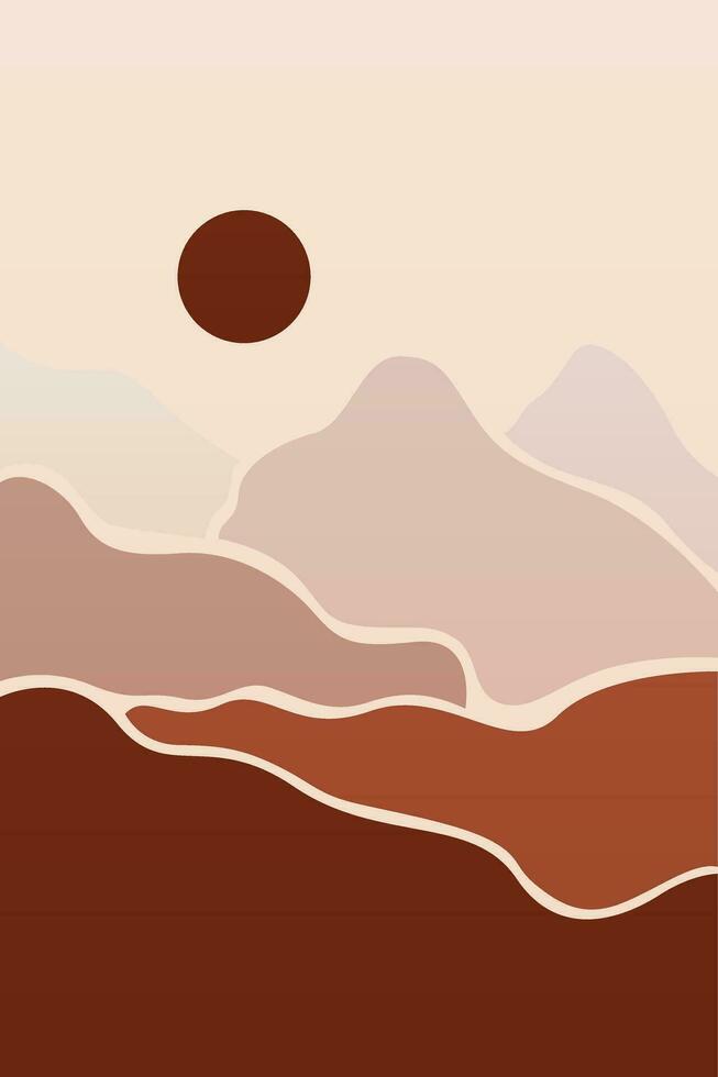 boho antecedentes ilustración. resumen paisaje antecedentes vector