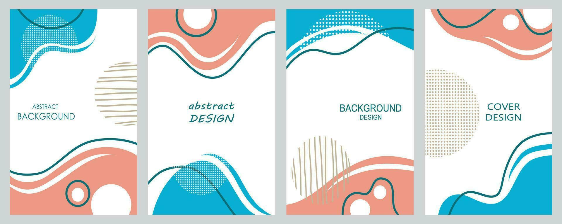 Modern abstract cover set, minimal cover design. Colorful geometric background, vector illustration.