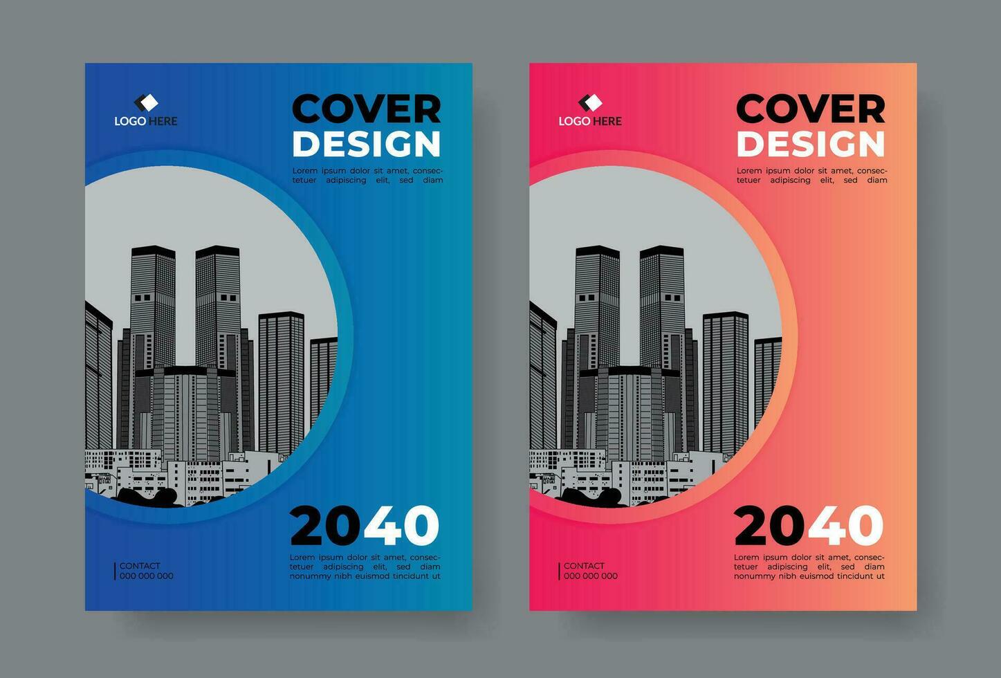 Corporate cover design template, annual report, business cover design in a4 size, corporate brochure, booklet, flyer, magazine, simple and modern cover design vector