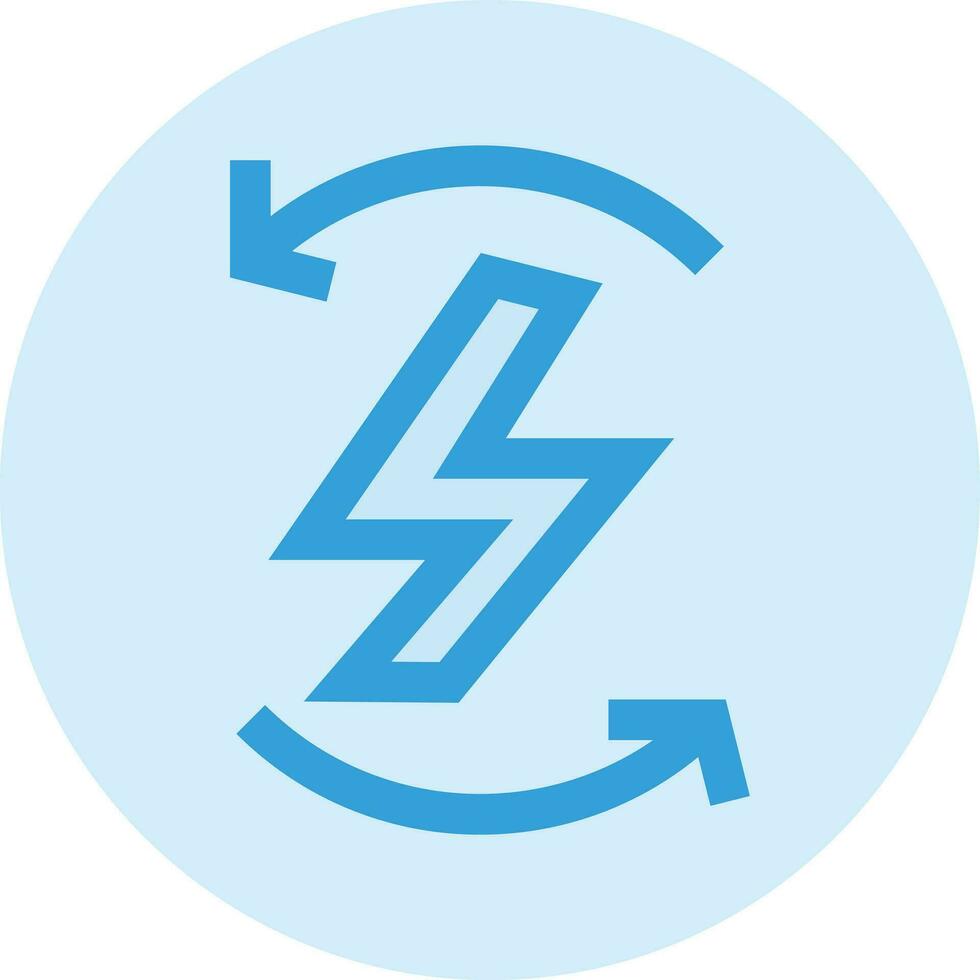 Electricity Recycling Vector Icon Design Illustration